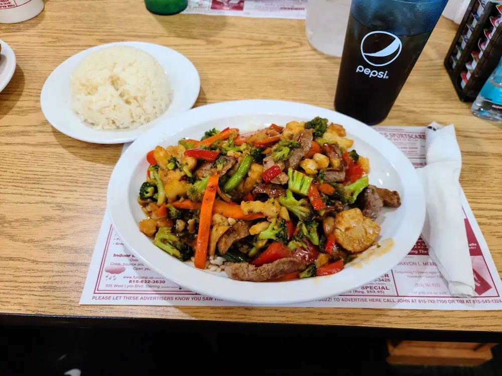 Beef Stir Fry with White Rice